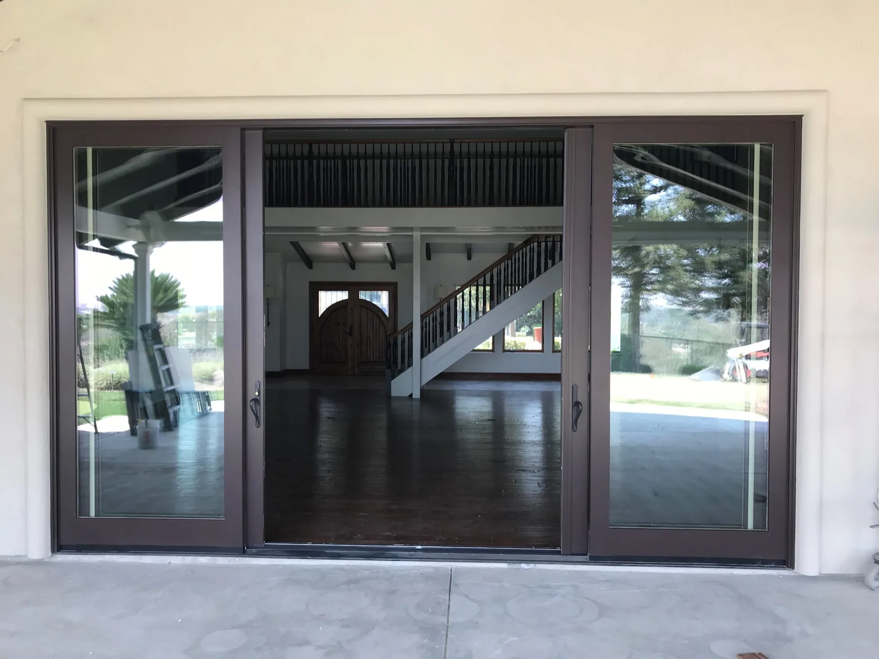 Completed patio door installation project from Equity Siding & Windows
