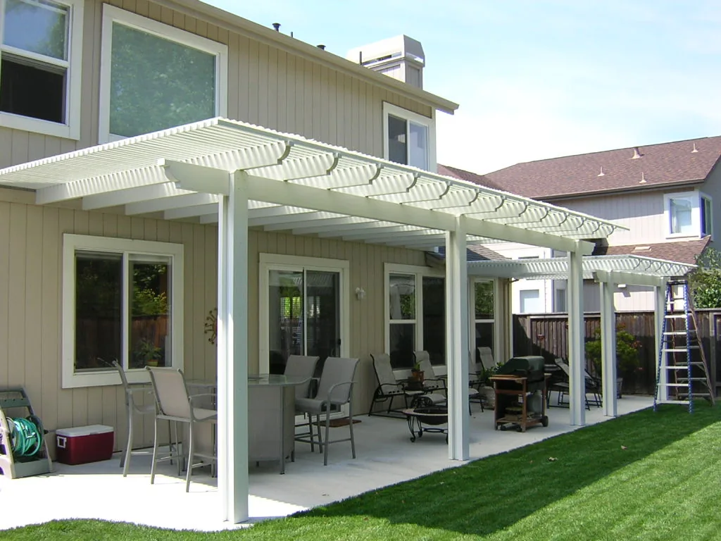 Residential patio cover and window project from Equity Siding & Windows